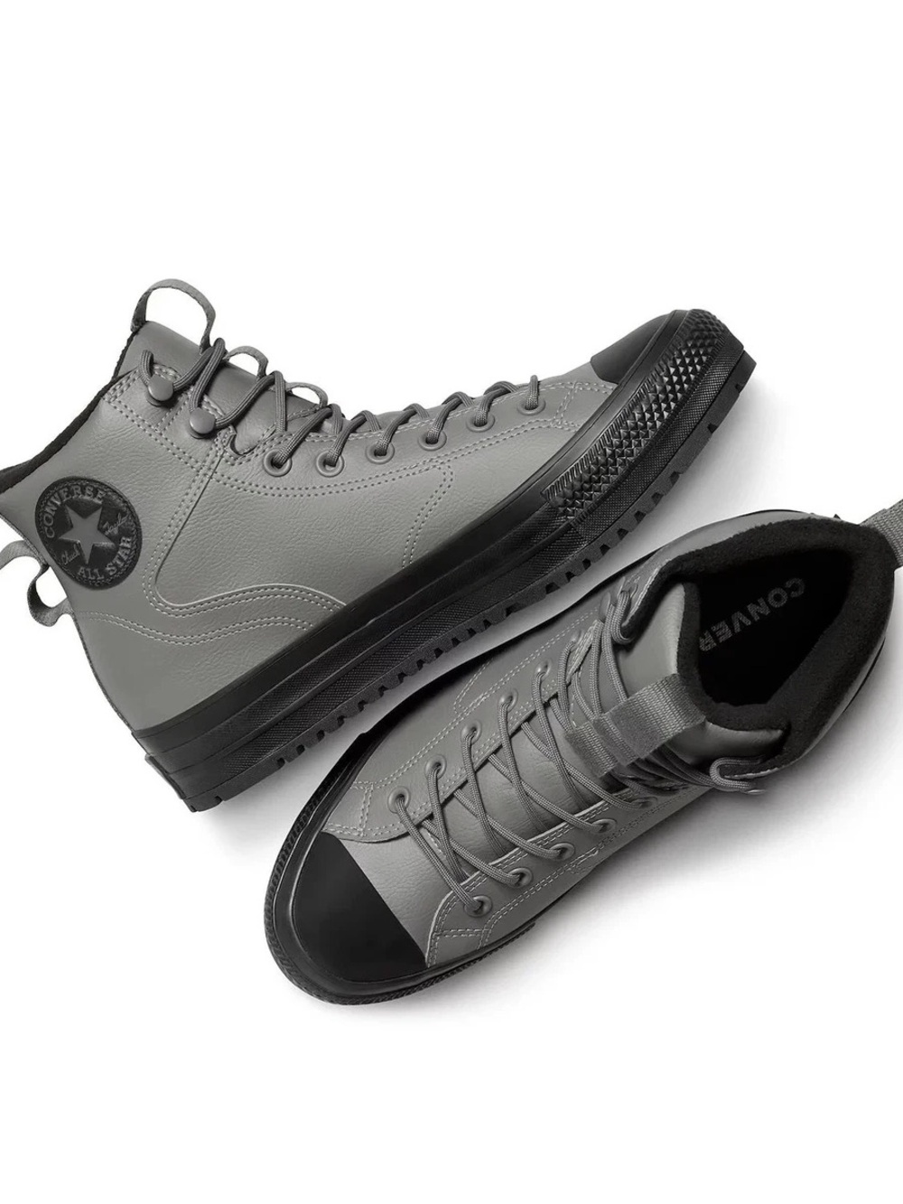 Converse Chuck Taylor All Star Hiker Boot High Hi Sharkskin Grey Black size 12